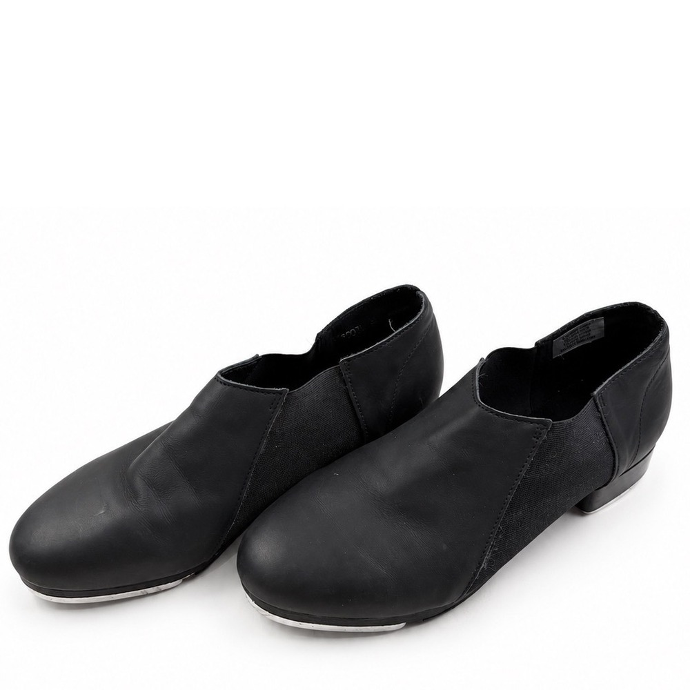Leo Vintage Black Leather Slip On Tap Dance Performance Shoes Women's Size 9M